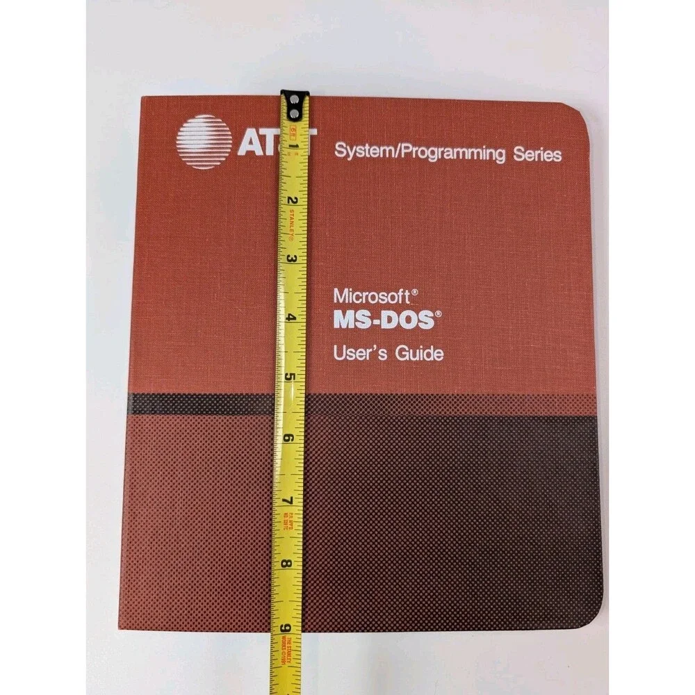 AT&T Microsoft MS-DOS User’s Guide Binder Vintage System Programming (Empty)